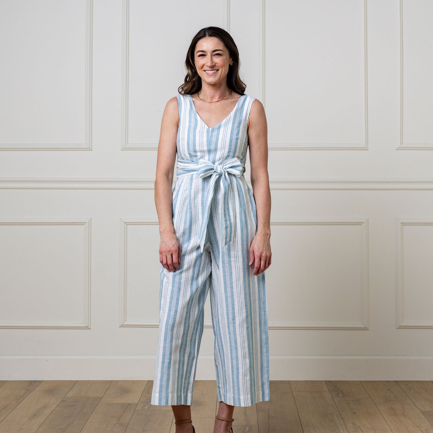 Women's Tie-Waist Wide Leg Jumpsuit