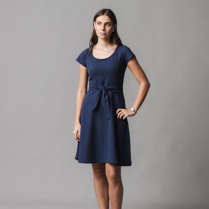 Women's Organic Tie-Waist Knit Dress