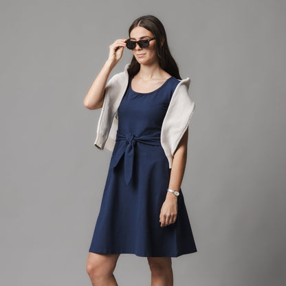 Women's Organic Tie-Waist Knit Dress