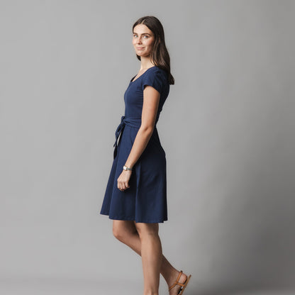 Women's Organic Tie-Waist Knit Dress
