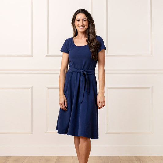 Organic Women's Tie-Waist Knit Dress