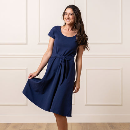 Organic Women's Tie-Waist Knit Dress
