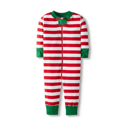Organic Footless Baby Romper - Holiday Stripe