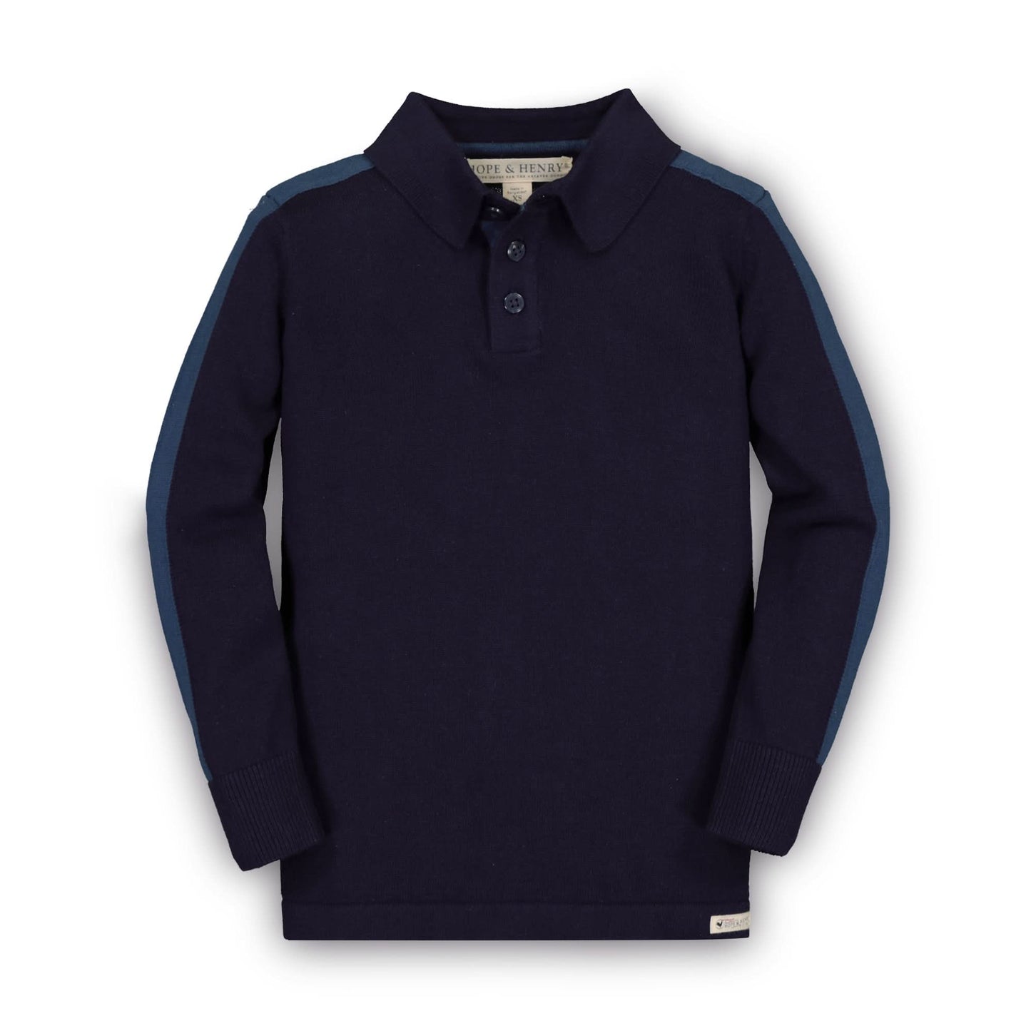 Baby Boy Long Sleeve Organic Sweater Polo