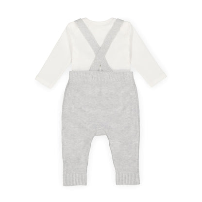 Baby Organic Knit Bodysuit and Sweater Overall Set