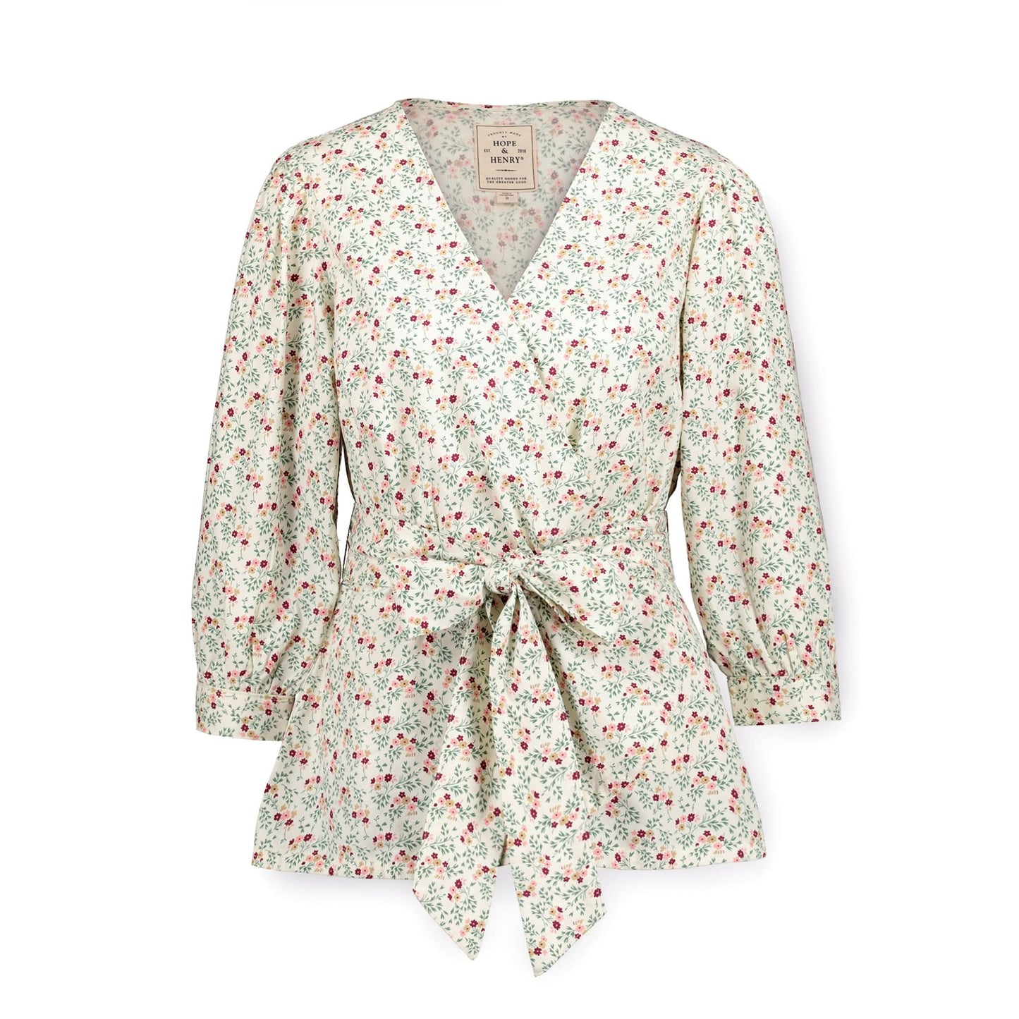 Women's Puff Sleeve Wrap Top