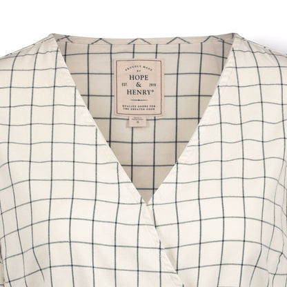 Women's Puff Sleeve Organic Wrap Top