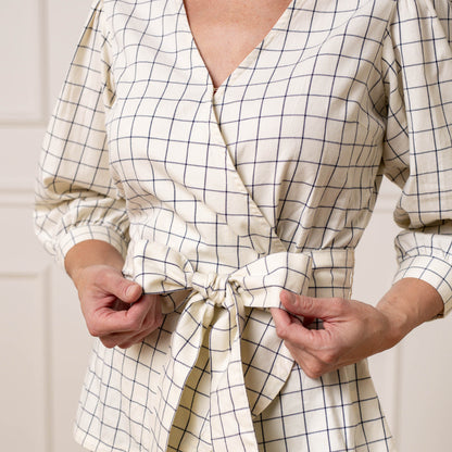 Women's Puff Sleeve Organic Wrap Top