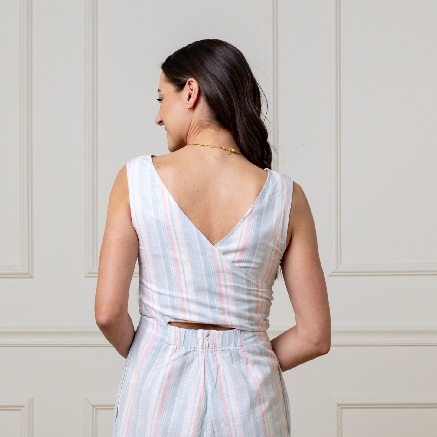 Women's Tie-Waist Wide Leg Jumpsuit
