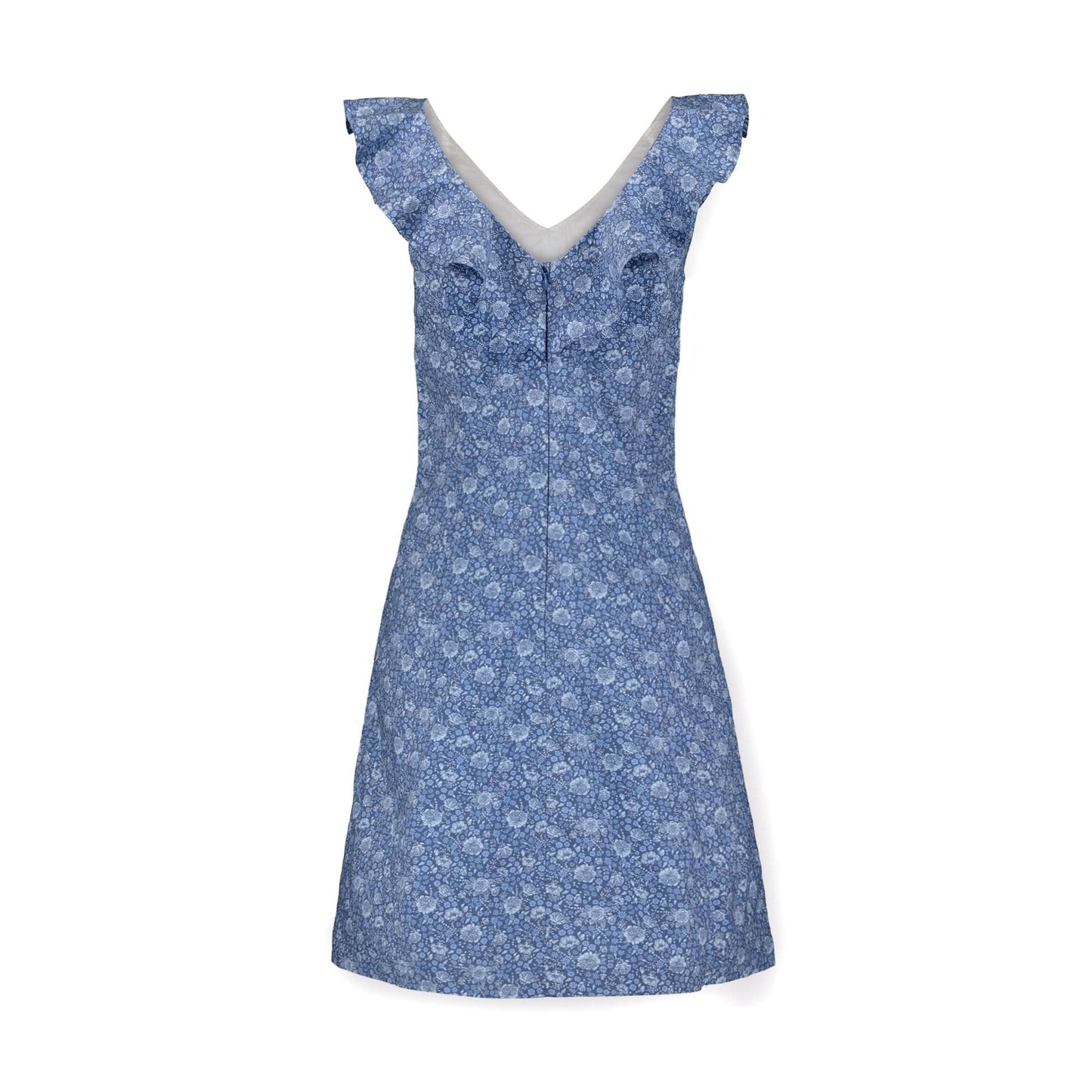 Women's V-Neck Ruffle Shift Dress