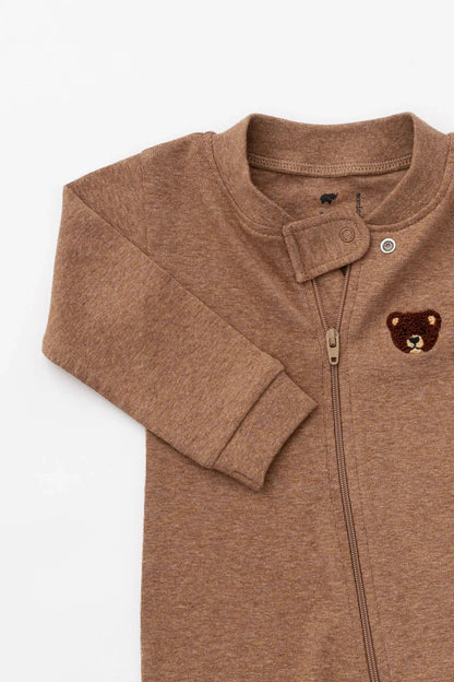 Organic Footless Baby Romper - Teddy Bears