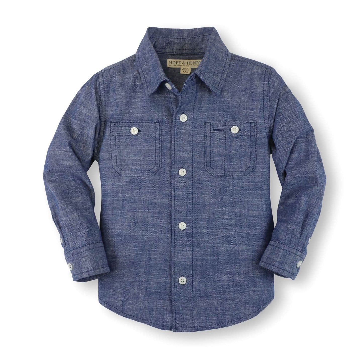 Boys Organic Chambray Button Down Shirt