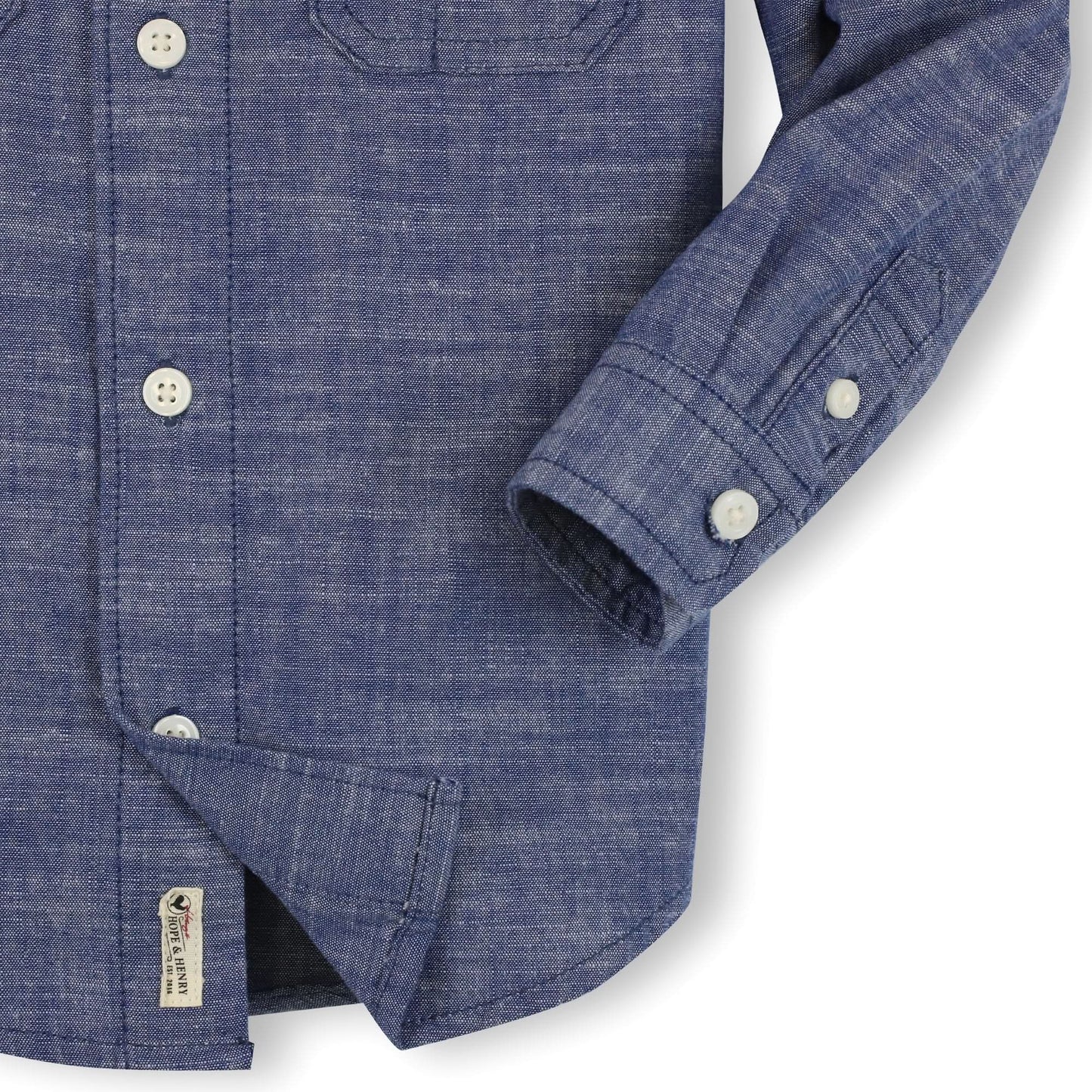 Boys Organic Chambray Button Down Shirt