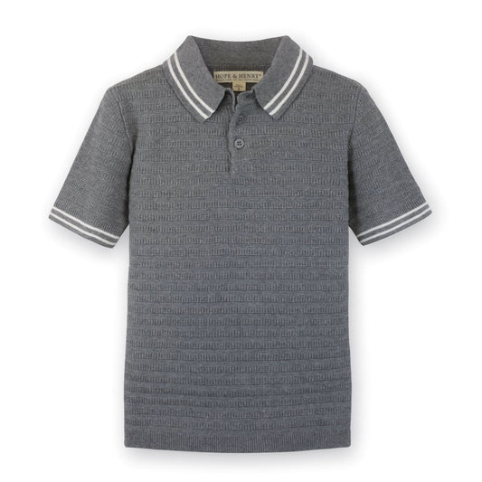 Baby Boy Short Sleeve Organic Sweater Polo