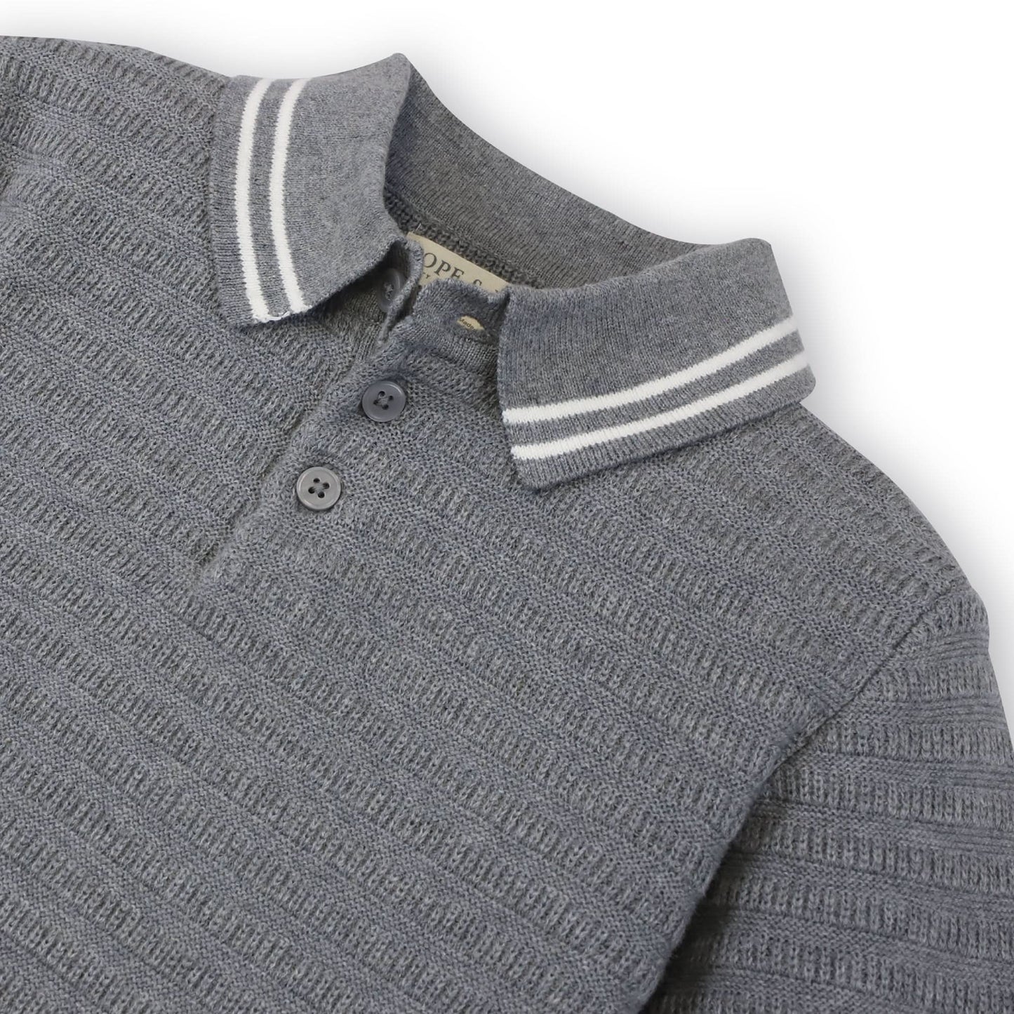 Baby Boy Short Sleeve Organic Sweater Polo