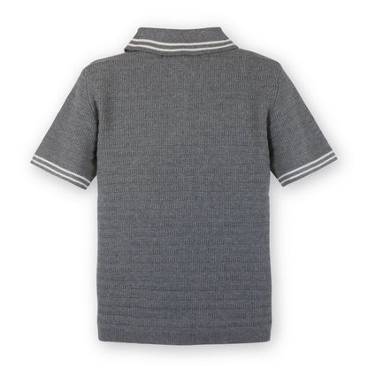 Baby Boy Short Sleeve Organic Sweater Polo