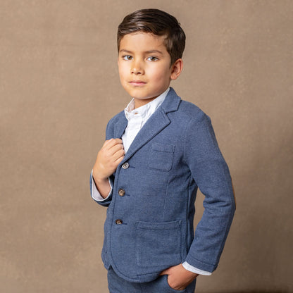 Boys Fleece Blazer - Navy