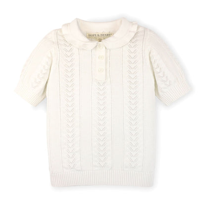 Baby Girl Peter Pan Collar Sweater Polo