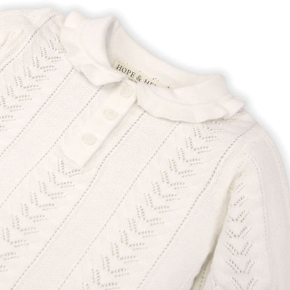 Baby Girl Peter Pan Collar Sweater Polo