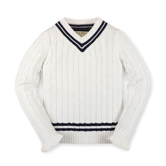 Organic Baby Girl Ruffle Cuff Cricket Sweater