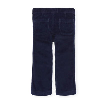 Girls Organic Straight Leg Corduroy Pant - Navy