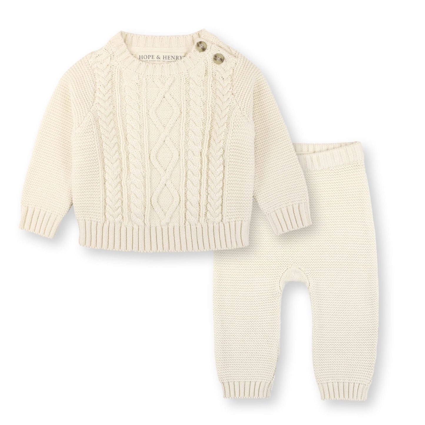 Baby Cable Sweater and Legging Set