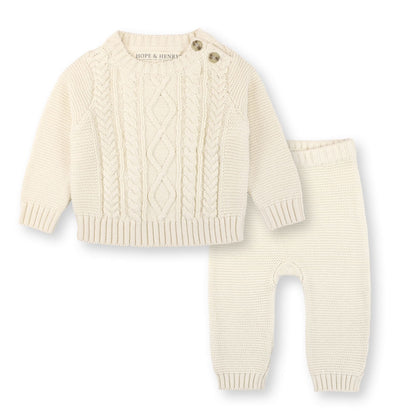 Baby Cable Sweater and Legging Set