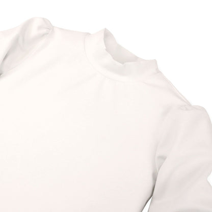Baby Girl Organic Cotton Mock Neck Knit Top