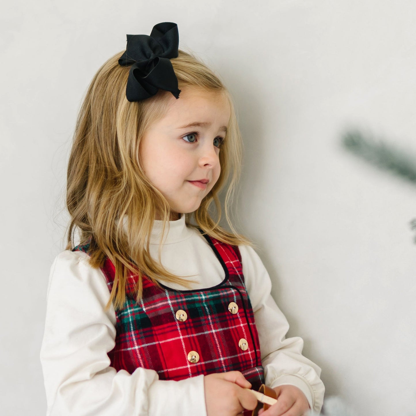 Baby Girl Organic Cotton Mock Neck Knit Top