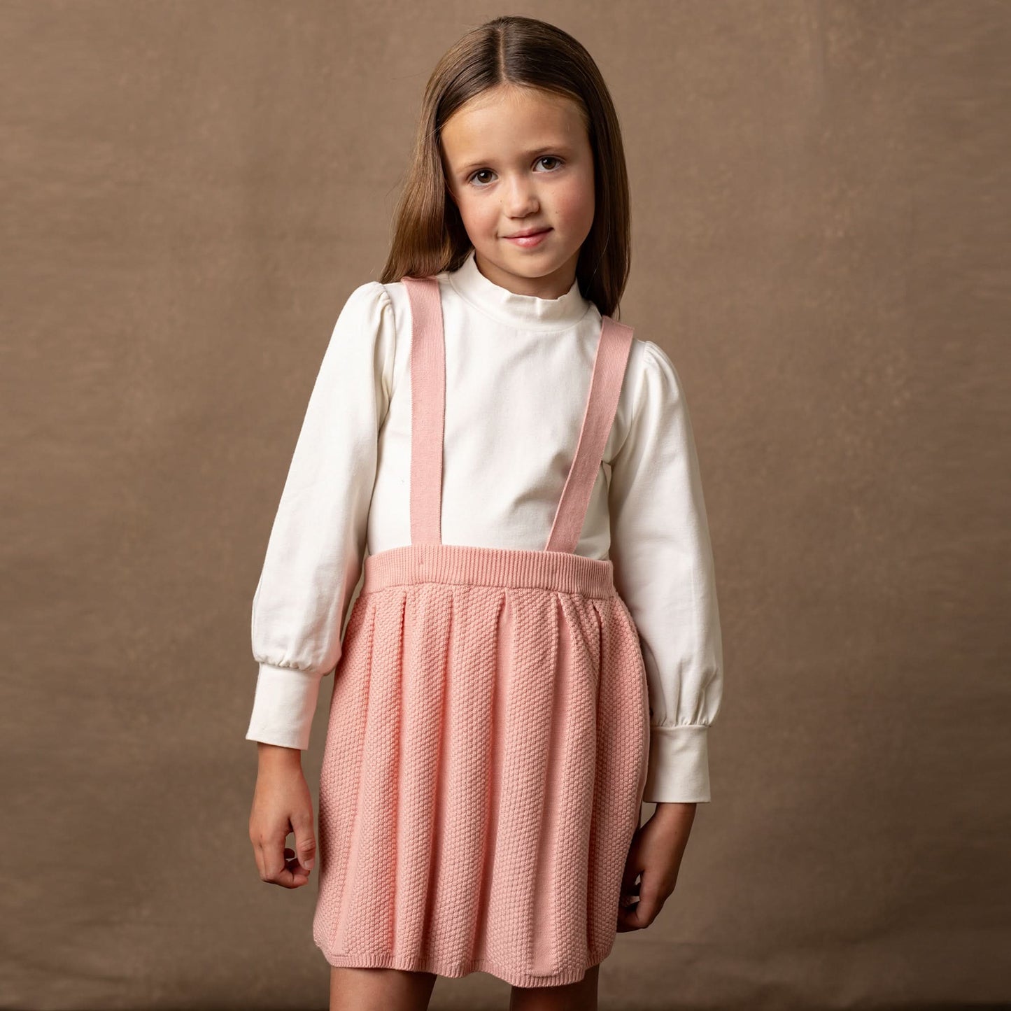 Girls Organic Pleated Sweater Skirtall