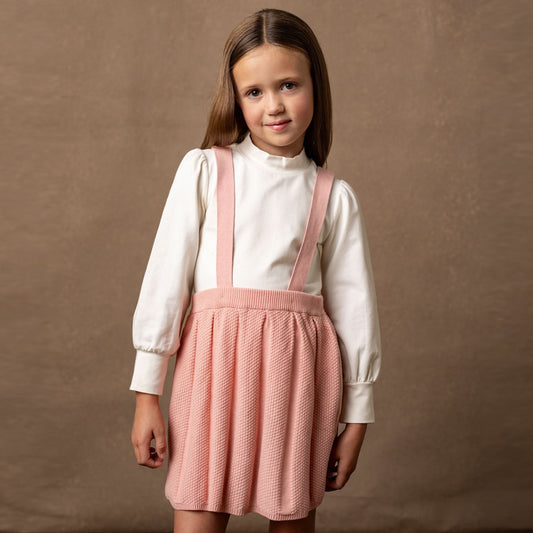 Girls Organic Pleated Sweater Skirtall