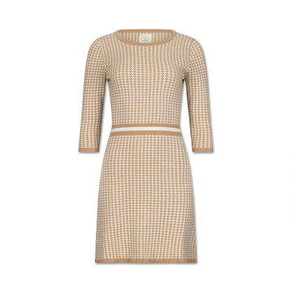 Women's 3/4 Sleeve Fit and Flare Sweater Dress