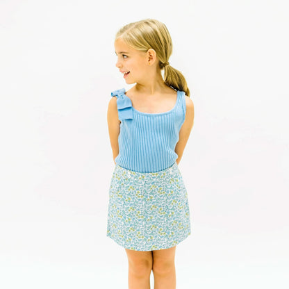 Girls Organic Bow Sweater Tank