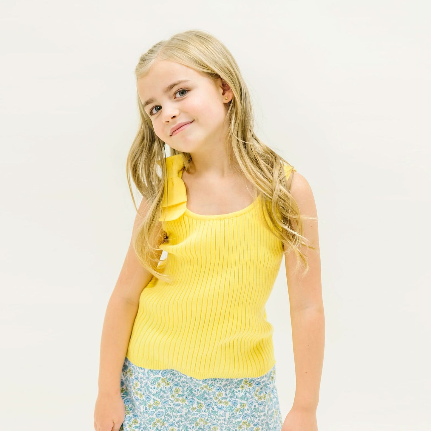 Girls Organic Bow Sweater Tank