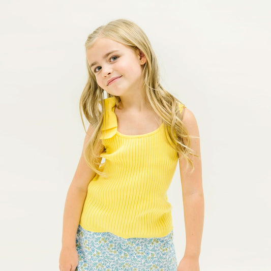 Girls Organic Bow Sweater Tank