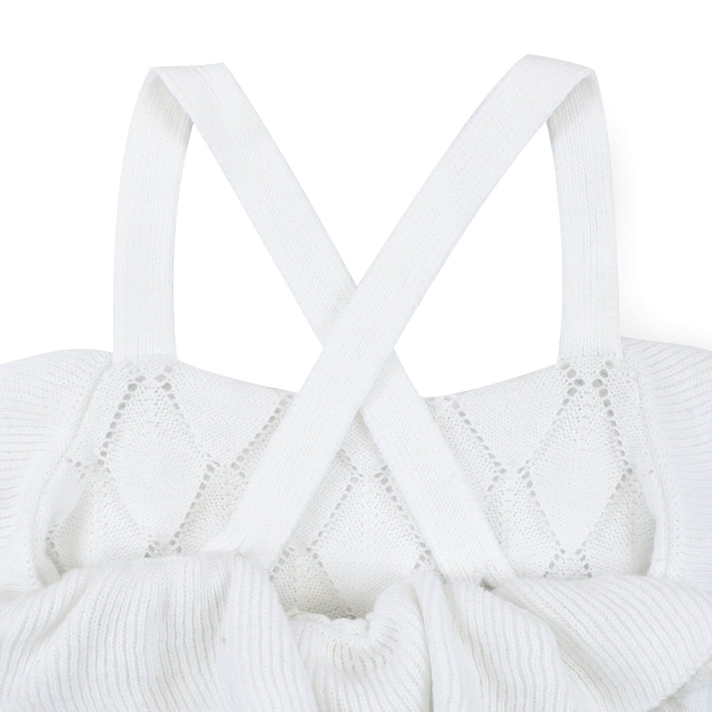 Baby Girl Ruffle Sweater Romper