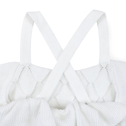 Baby Girl Ruffle Sweater Romper