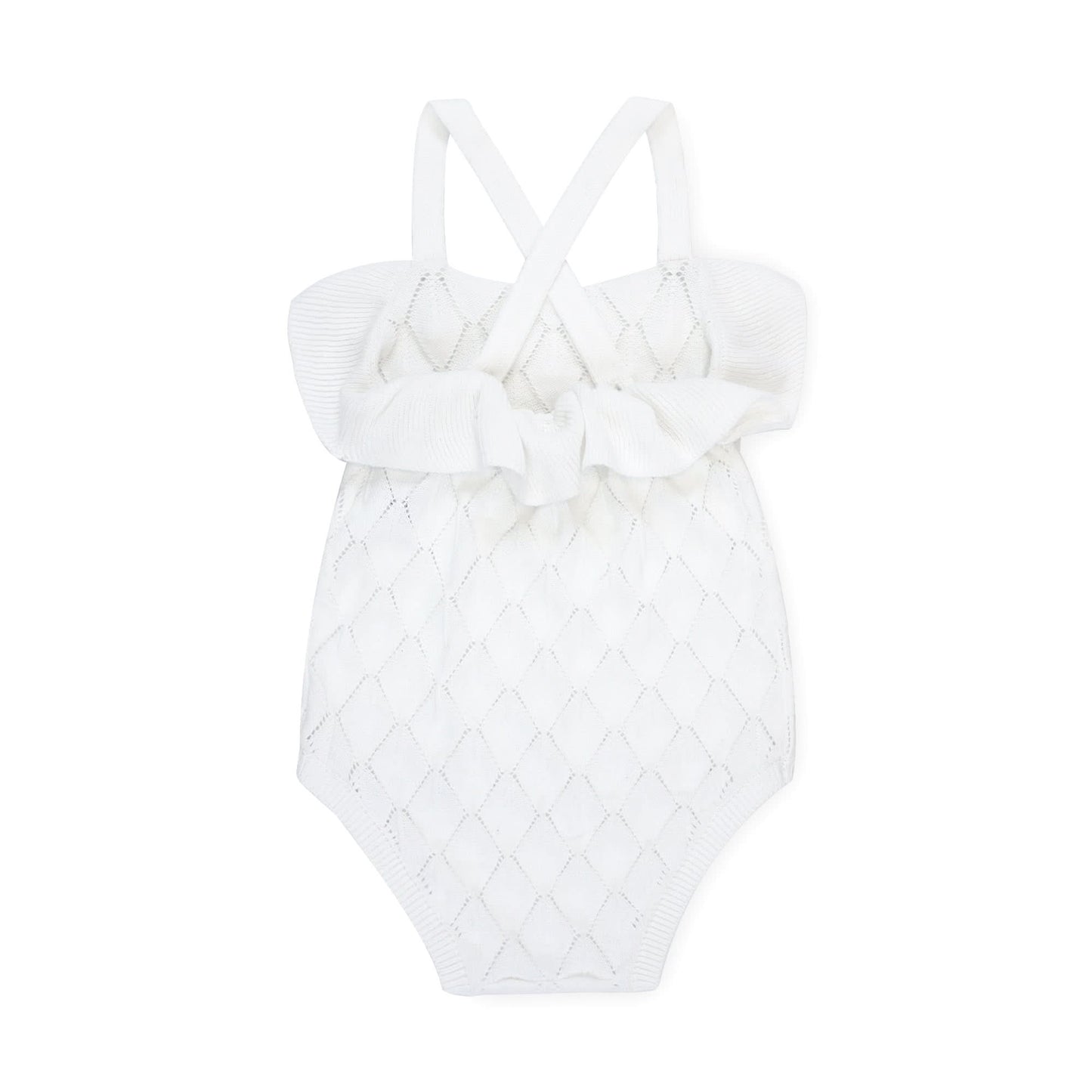 Baby Girl Ruffle Sweater Romper