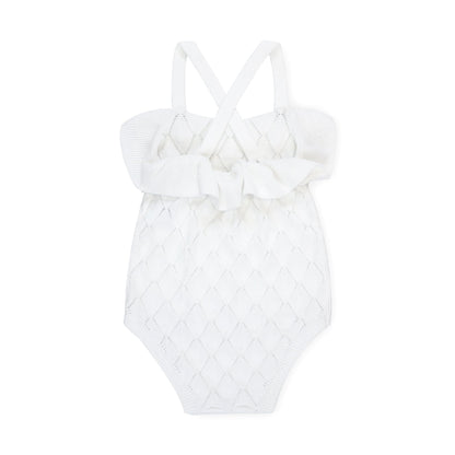 Baby Girl Ruffle Sweater Romper