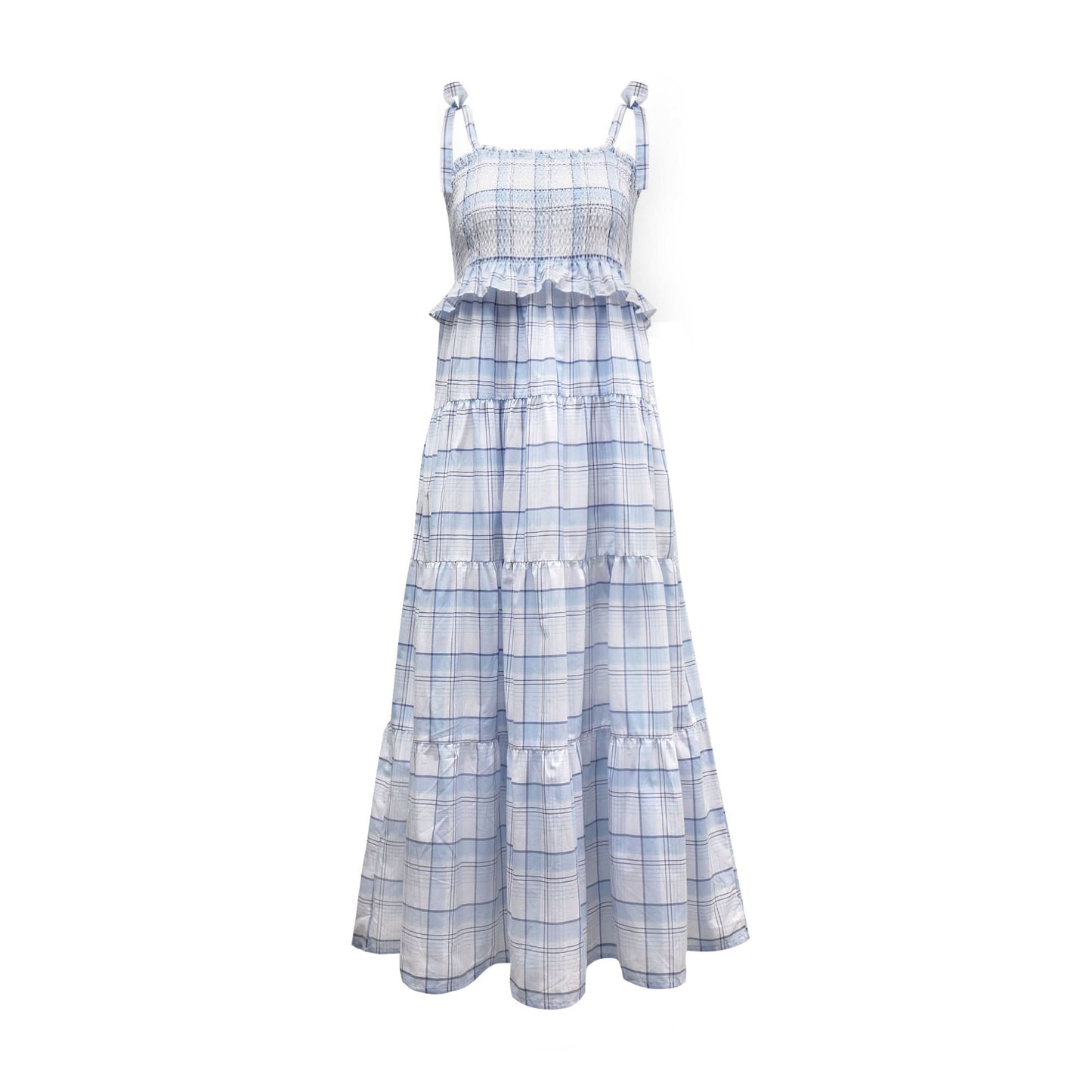 Women's Smocked Tiered Organic Dress