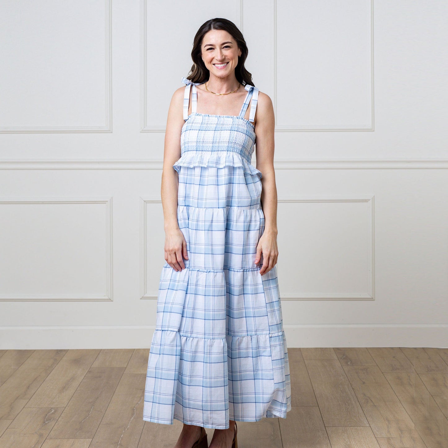 Women's Smocked Tiered Organic Dress