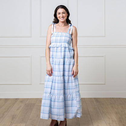 Women's Smocked Tiered Organic Dress