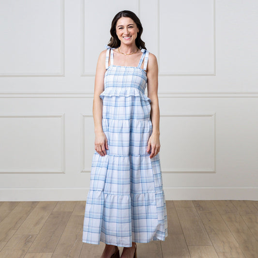 Women's Smocked Tiered Organic Dress
