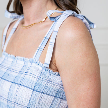 Women's Smocked Tiered Organic Dress