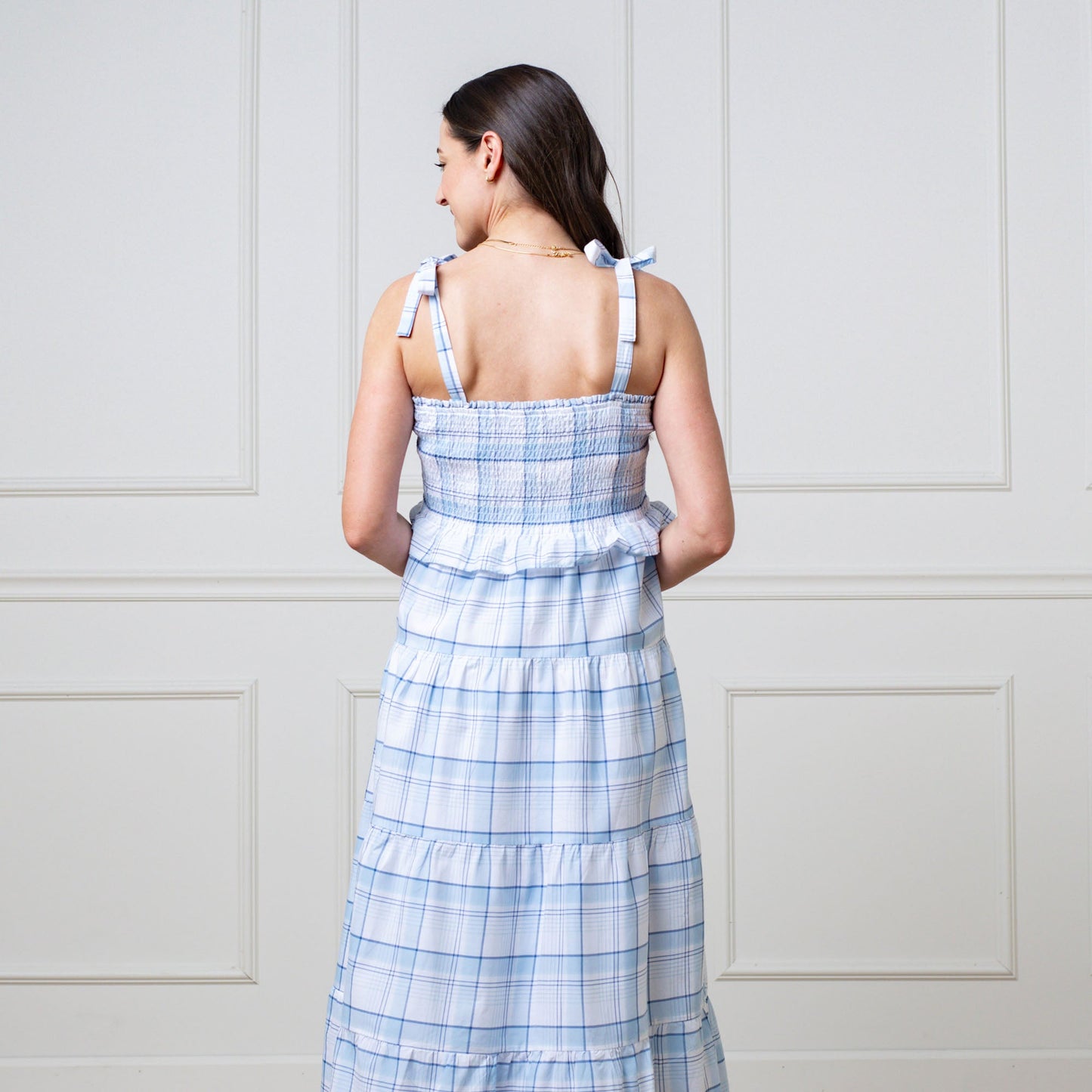 Women's Smocked Tiered Organic Dress