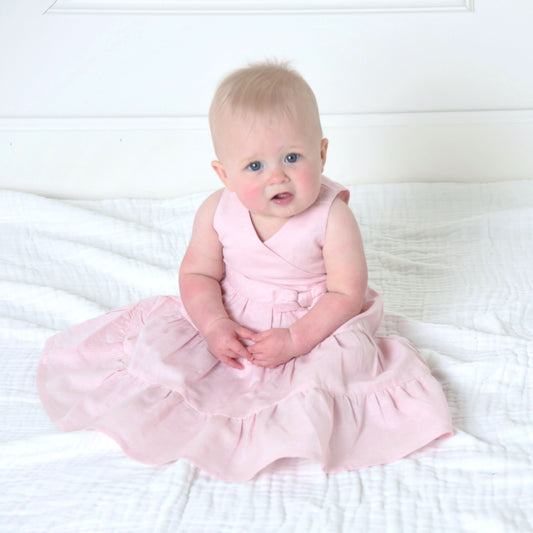 Baby Girl Tiered Wrap Dress