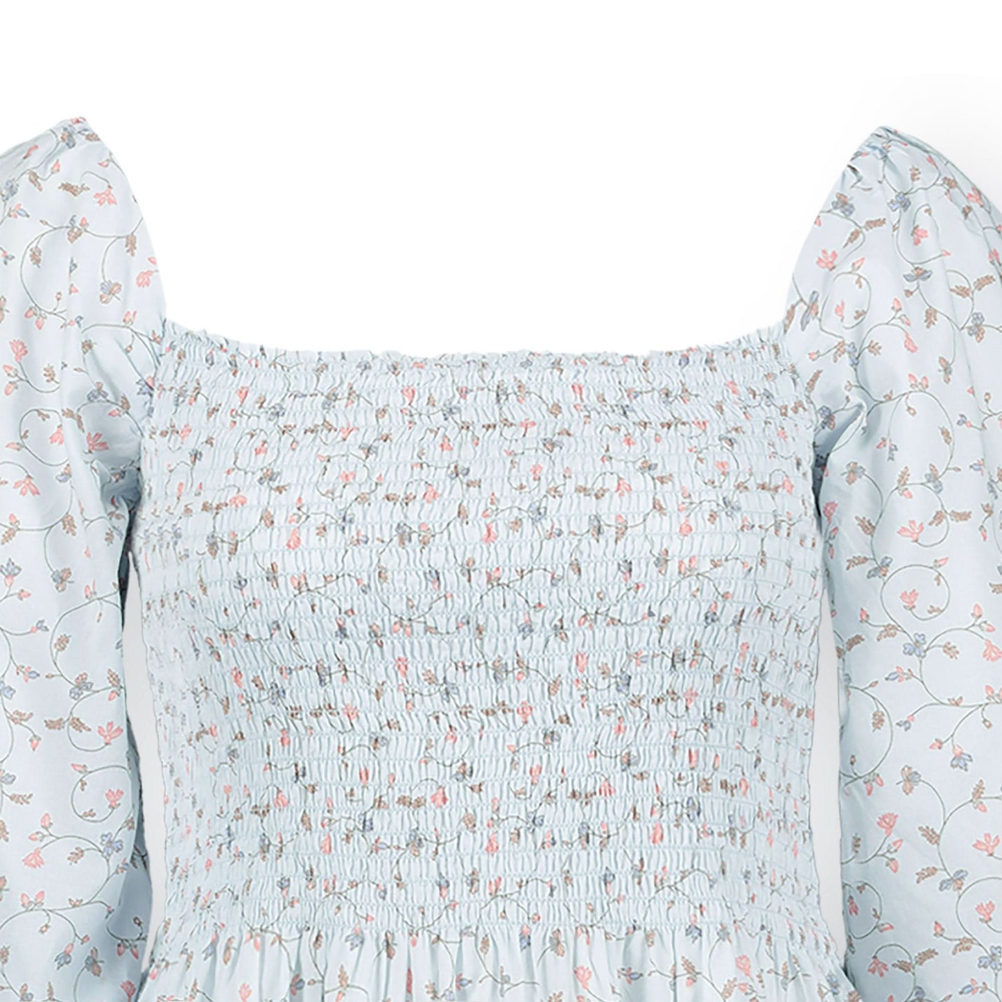 Women's Smocked Bubble Sleeve Organic Dress