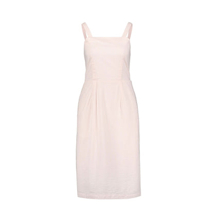 Women's Organic Seersucker Sheath Dress Light Pink