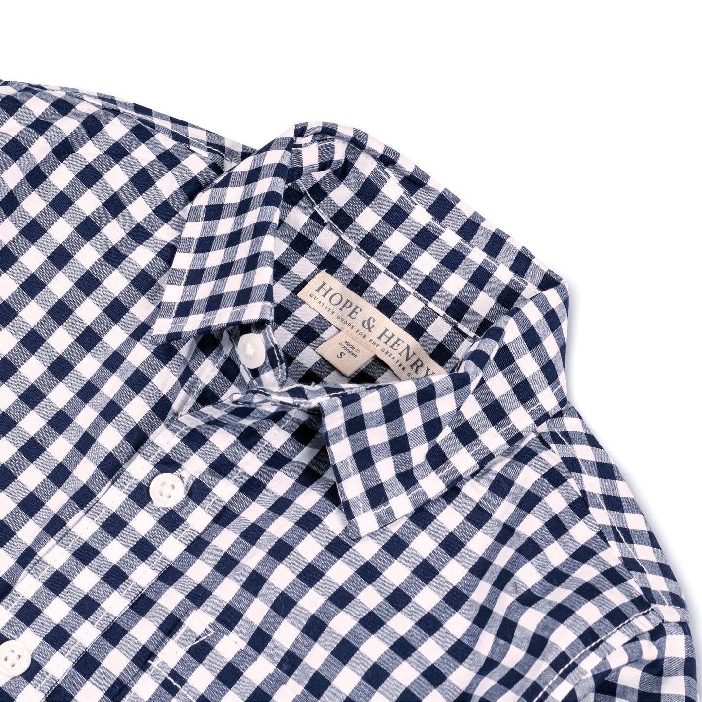 Baby Boy Organic Stretch Poplin Roll-Up Shirt