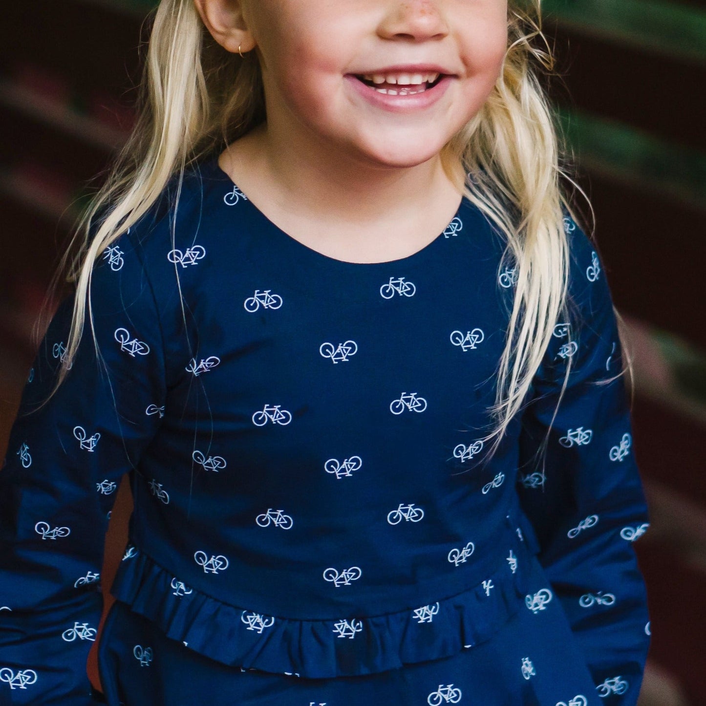 Girls Organic Ruffle Waist Dress - Made with Organic Cotton